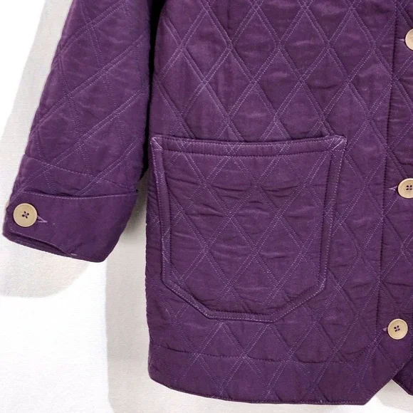 Vintage 1991 Patagonia Quilted Chore Barn Jacket Womens 10 Purple USA Made RARE - Picture 4 of 9